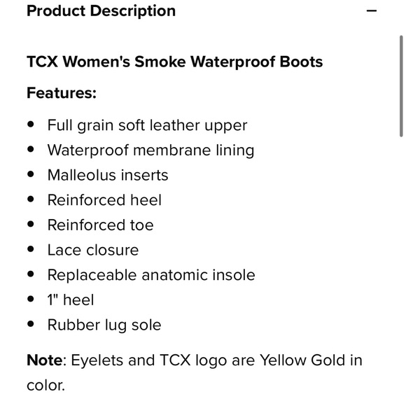 TCX Smoke Women’s Boots 6.5 - Picture 5 of 5